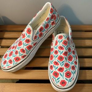 Vans red poppies